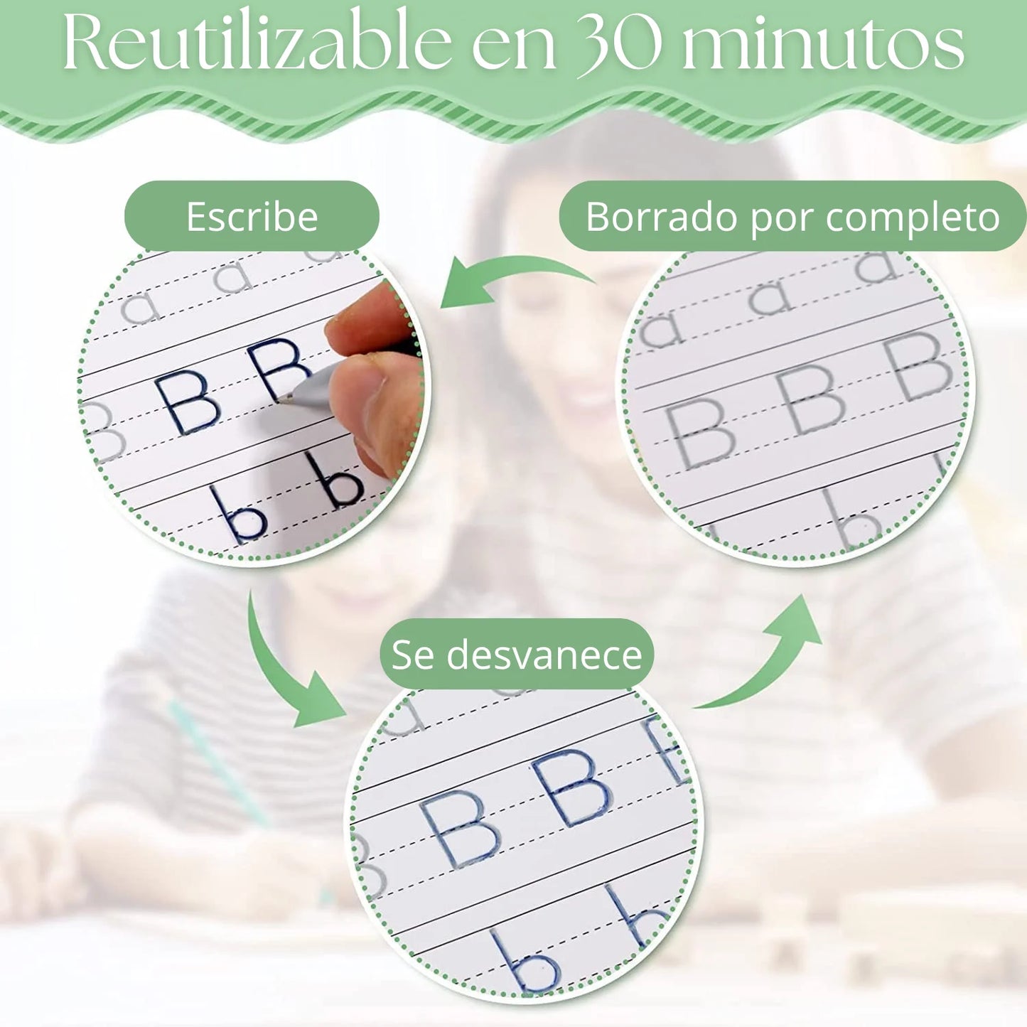 Set 4 Cuadernos Mágicos - Caligrafia Montessori